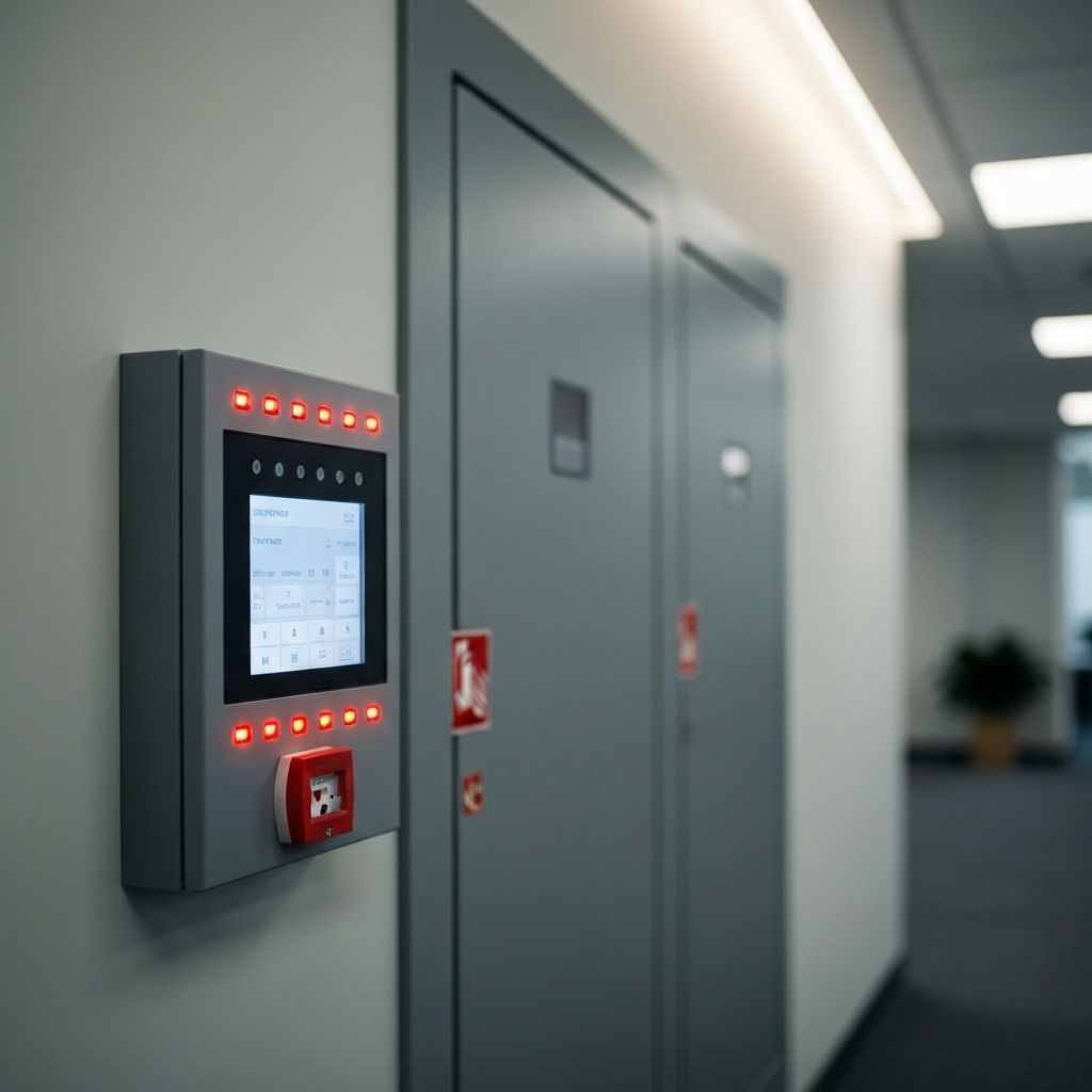 Commercial fire alarm system panel installation in St. Louis